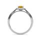 6 - Aellai Princess Cut Citrine and Diamond Halo Engagement Ring 