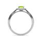 6 - Aellai Princess Cut Peridot and Diamond Halo Engagement Ring 