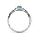 6 - Aellai Princess Cut London Blue Topaz and Diamond Halo Engagement Ring 