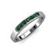 3 - Kathiryn 2.70 mm Emerald 7 Stone Wedding Band 