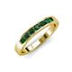 3 - Kathiryn 3.00 mm Emerald 7 Stone Wedding Band 