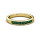 2 - Kathiryn 3.00 mm Emerald 7 Stone Wedding Band 