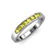 3 - Kathiryn 3.00 mm Yellow Diamond 7 Stone Wedding Band 