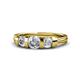 1 - Raea 1.10 ctw Natural Diamond (5.00 mm) Women Three Stone Ring  