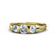 1 - Raea Diamond and Aquamarine Three Stone Engagement Ring 
