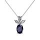 1 - Rayen Blue Sapphire and Diamond Slider Pendant 