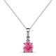 1 - Reyne Pink Tourmaline and Diamond Two Stone Pendant 