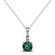 1 - Reyne Emerald and Diamond Two Stone Pendant 