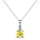 1 - Reyne Yellow Sapphire and Diamond Two Stone Pendant 