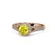 1 - Levana Signature Yellow and White Diamond Halo Engagement Ring 