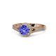1 - Levana Signature Tanzanite and Diamond Halo Engagement Ring 