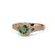 1 - Levana Signature Diamond and Lab Created Alexandrite Halo Engagement Ring 