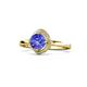 1 - Anneka Signature Tanzanite and Diamond Halo Engagement Ring 