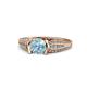 1 - Alair Signature Aquamarine and Diamond Engagement Ring 