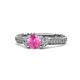 1 - Anora Signature Pink Sapphire and Diamond Engagement Ring 