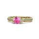 1 - Anora Signature Pink Sapphire and Diamond Engagement Ring 