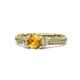 1 - Anora Signature Citrine and Diamond Engagement Ring 