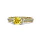 1 - Anora Signature Yellow Sapphire and Diamond Engagement Ring 
