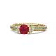 1 - Anora Signature Ruby and Diamond Engagement Ring 