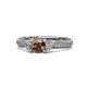 1 - Anora Signature Smoky Quartz and Diamond Engagement Ring 
