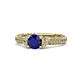 1 - Anora Signature Blue Sapphire and Diamond Engagement Ring 