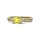 1 - Anora Signature Yellow and White Diamond Engagement Ring 