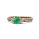 1 - Anora Signature Emerald and Diamond Engagement Ring 