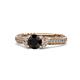 1 - Anora Signature Black and White Diamond Engagement Ring 