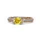 1 - Anora Signature Yellow Sapphire and Diamond Engagement Ring 
