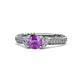 1 - Anora Signature Amethyst and Diamond Engagement Ring 