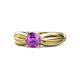 1 - Kayla Signature Amethyst and Diamond Solitaire Plus Engagement Ring 