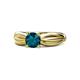 1 - Kayla Signature London Blue Topaz and Diamond Solitaire Plus Engagement Ring 
