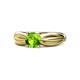 1 - Kayla Signature Peridot and Diamond Solitaire Plus Engagement Ring 
