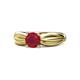 1 - Kayla Signature Ruby and Diamond Solitaire Plus Engagement Ring 