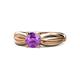 1 - Kayla Signature Amethyst and Diamond Solitaire Plus Engagement Ring 
