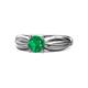 1 - Kayla Signature Emerald and Diamond Solitaire Plus Engagement Ring 