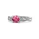 1 - Belinda Signature Pink Tourmaline and Diamond Engagement Ring 