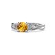 1 - Belinda Signature Citrine and Diamond Engagement Ring 