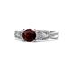 1 - Belinda Signature Red Garnet and Diamond Engagement Ring 