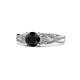 1 - Belinda Signature Black and White Diamond Engagement Ring 