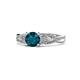 1 - Belinda Signature London Blue Topaz and Diamond Engagement Ring 