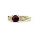 1 - Belinda Signature Red Garnet and Diamond Engagement Ring 