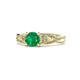 1 - Belinda Signature Emerald and Diamond Engagement Ring 