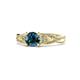 1 - Belinda Signature Blue and White Diamond Engagement Ring 
