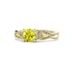 1 - Belinda Signature Yellow and White Diamond Engagement Ring 