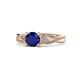1 - Belinda Signature Blue Sapphire and Diamond Engagement Ring 