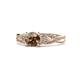 1 - Belinda Signature Smoky Quartz and Diamond Engagement Ring 