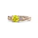 1 - Belinda Signature Yellow and White Diamond Engagement Ring 