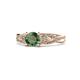 1 - Belinda Signature Diamond and Lab Created Alexandrite Engagement Ring 