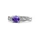 1 - Belinda Signature Iolite and Diamond Engagement Ring 